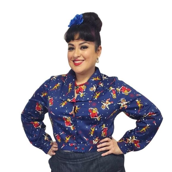 Banned Apparel Tops - Banned Space Vamp & Cosmic Cats Blouse